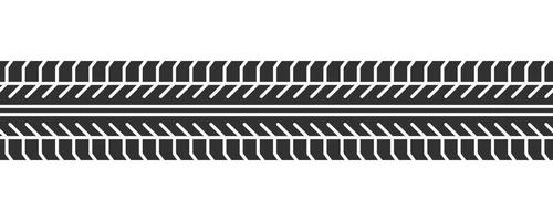 Auto tire tread seamless elements. Car tire patterns, wheel tyre tread track. Tyre print. Set of vector illustrations isolated on white background