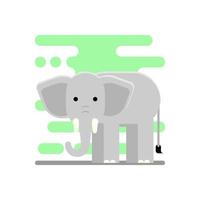 an elephant is standing logo illustration vector