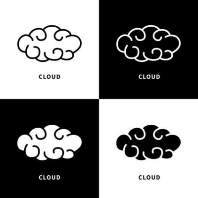 Cloud Element Icon. Clouds Logo Vector