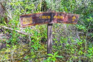 Muyil Quintana Roo Mexico 2022 Sian Kaan National Park information entrance welcome sing board Mexico. photo