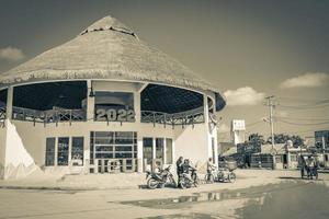 Chiquila Quintana Roo Mexico 2021 Panorama landscape boats port harbor ferries Puerto de Chiquila Mexico. photo