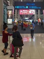 Samut Prakan Bangkok Thailand 2018 Corridors and passengers Bangkok Suvarnabhumi Airport Thailand. photo