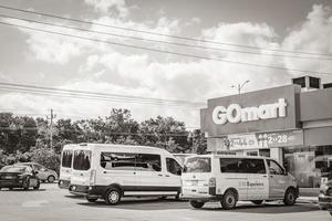 Puerto Aventuras Quintana Roo Mexico 2022 Mexican GOmart shop store at Gulf petrol gas station Mexico. photo