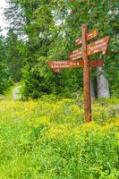 brocken baja sajonia alemania 2013 información y placa de dirección firmar brocken montaña pico harz alemania. foto