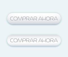 buy now button for web, text in spanish, vector illustration