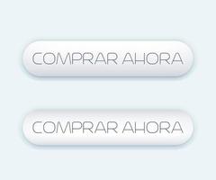 botón comprar ahora para web, texto en español, ilustración vectorial vector