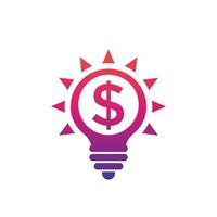 Idea is money icon on white vector