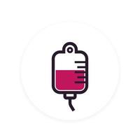 drop counter with blood icon vector