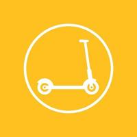 kick scooter icon in circle vector