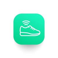 Smart shoe vector line icon