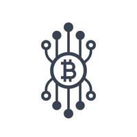 bitcoin vector symbol on white