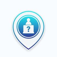 information desk vector icon on mark