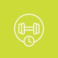 training icon, linear style vector