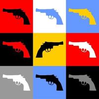 colorful gun pattern vector