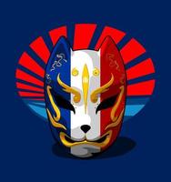 traditional japanese mask vector