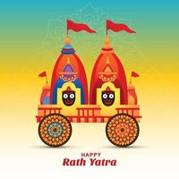 Illustration of ratha yatra Lord of jagannath celebration background