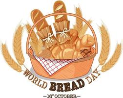 World bread day poster design vector