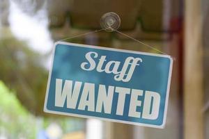 Staff wanted sign