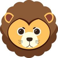 Lion head in flat style vector