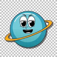 Saturn with facial expression vector