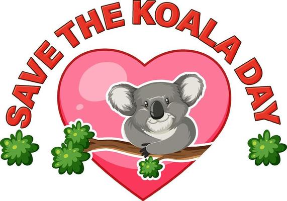 Save the koala day banner design