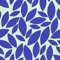 Seamless vector floral pattern with blue leaves. For print, cover, background