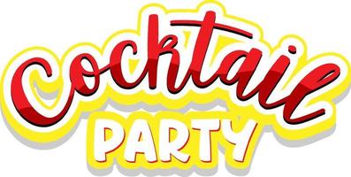 A cocktail party banner text vector