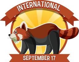 International Red Panda Day vector