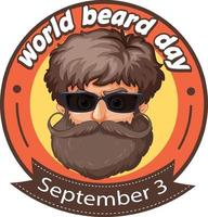 World Beard Day September 3 vector