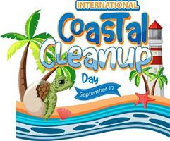 International Coastal Cleanup Day Poster vector