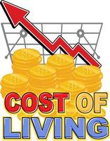 Cost of living isolated word text vector