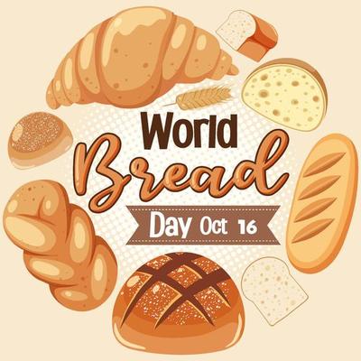 World bread day poster design