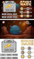 A game background template with elements vector