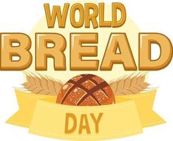 World Bread Day 16 October Logo Design vector