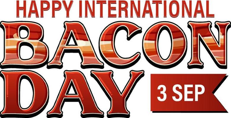 International bacon day logo banner