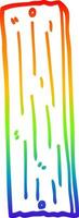 rainbow gradient line drawing cartoon plank vector