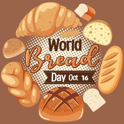 World bread day poster design