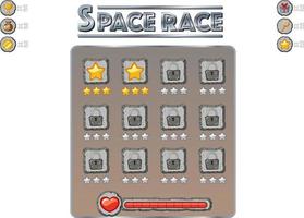 Game element template design set vector