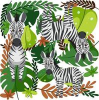 Cute zebra seamless pattern vector