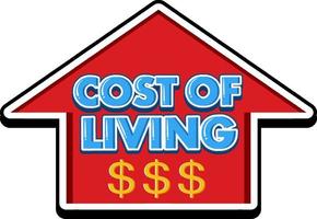 Cost of living logo design vector