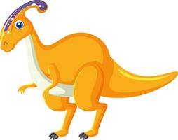 linda caricatura de dinosaurio parasaurolophus vector