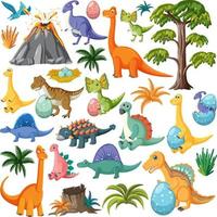 Cute dinosaur seamless pattern vector