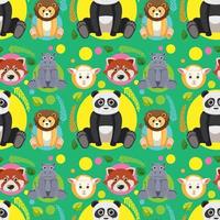 Cute animals seamless pattern vector