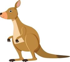 Kangaroo cartoon character isolated vector