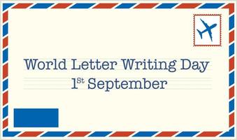 World Letter Writing Day Banner Design vector