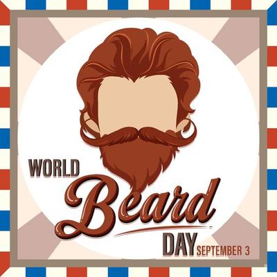 World beard day banner design