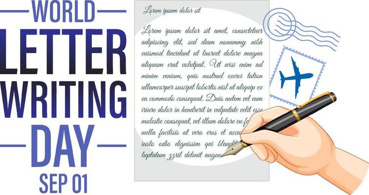 World Letter Writing Day Poster Design