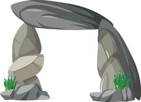 Isolated stone gate in cartoon style vector