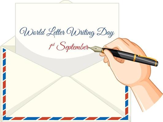 World Letter Writing Day Banner Design