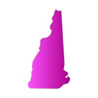 mapa ilustrado de new hampshire vector